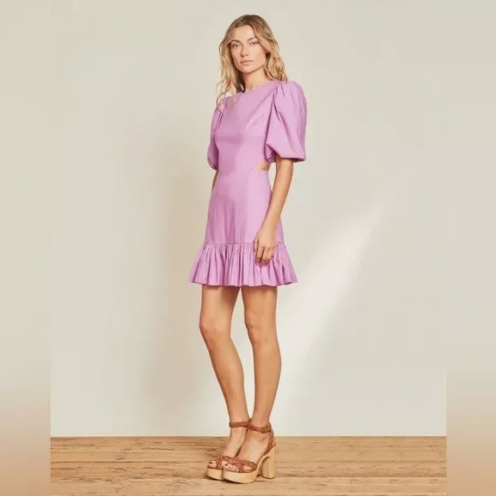 Veronica Beard Purple Vivid Orchid Iker Cut-Out Dress NWT Size 8